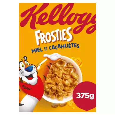 Céréales FROSTIES miel et cachuètes Kellogg's, paquet 375g