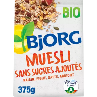 Céréales Muesli bio sans sucre ajouté BJORG - 375g