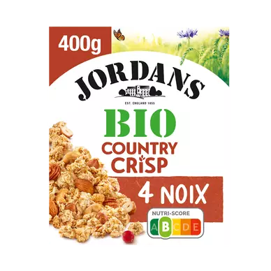Céréales country crisp 4 noix bio JORDANS, 400g