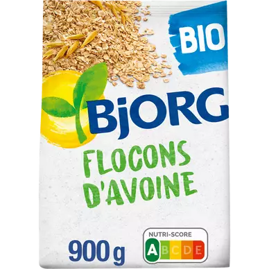Céréales flocons d'avoine complète Bio BJORG - Sachet 900g