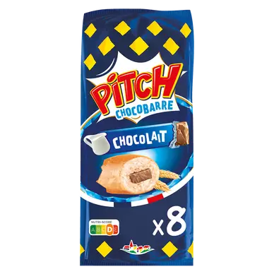 Brioche PITCH choco barre lait - x8 - 300g