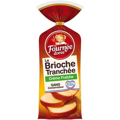 Brioche tranchée à la crème fraîche LA FOURNÉE DORÉE, 500g