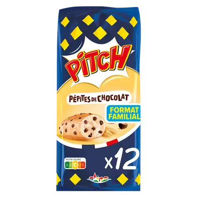 Brioche PITCH pépites de chocolat - x12 - 450g