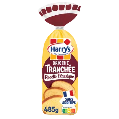 Brioche Tranchée recette classique Nature sans additifs HARRYS - 485g