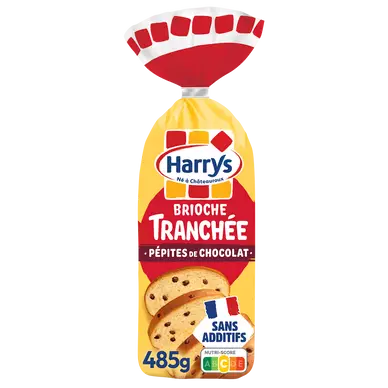 Brioche Tranchée pépites de chocolat sans additifs HARRYS - 485g