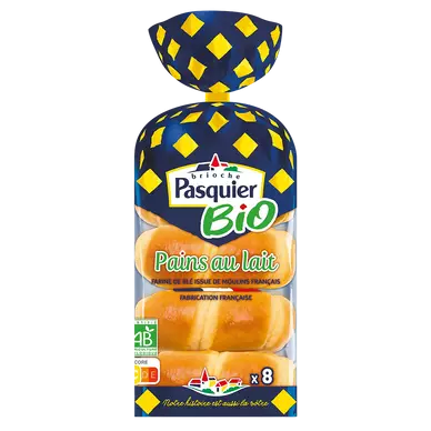 Pains au lait bio BRIOCHE PASQUIER - x8 - 280g