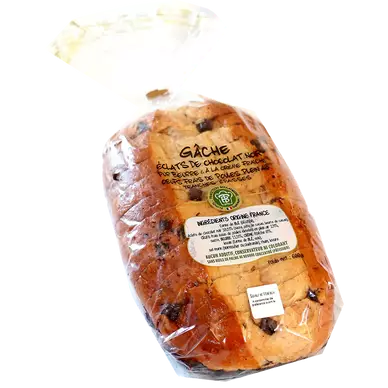 Gâche tranchée aux éclats de chocolat Pur beurre, 1 pièce, 600g