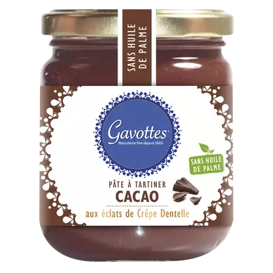 Pâte à tartiner aux éclats de crêpes dentelle GAVOTTES, pot de 350g