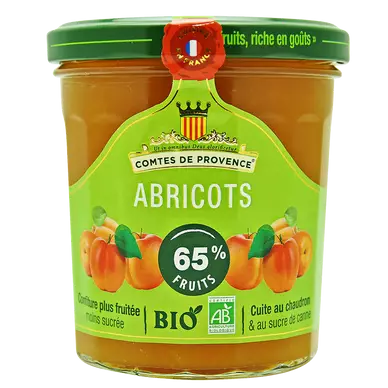 Confiture d'abricot bio LES COMTES DE PROVENCE, 350g