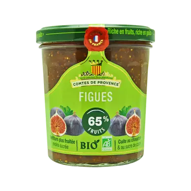 Confiture de figue bio LES COMTES DE PROVENCE, 350g