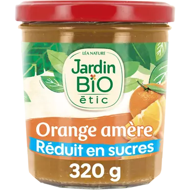 Confiture oranges amère allégée sucre bio JARDIN BIO 320g