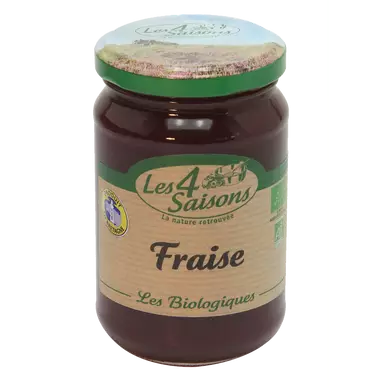 Confiture de fraise bio 4 SAISONS, 360g