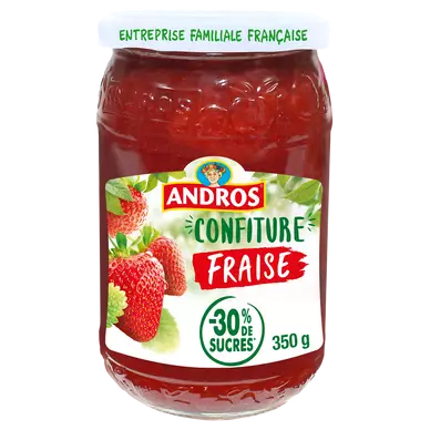 Confiture allégée de fraises ANDROS, 350g
