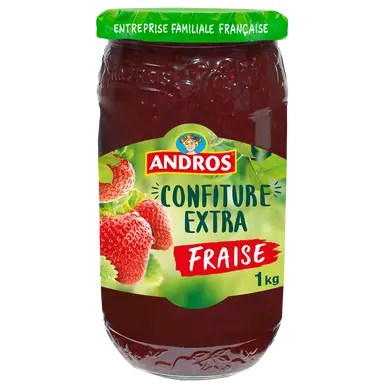 Confiture extra de fraise ANDROS, 1kg