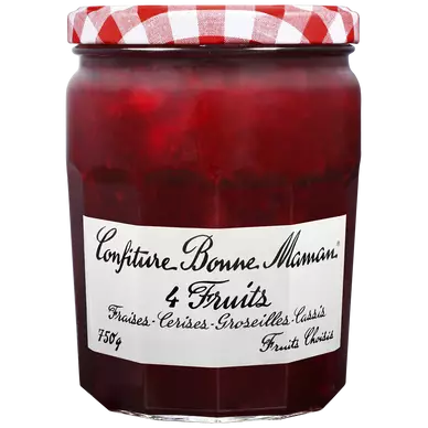 Confiture 4 fruits rouges BONNE MAMAN, 750g