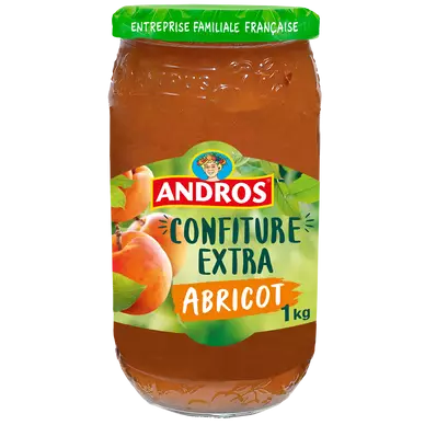 Confiture extra d'abricot ANDROS, 1kg