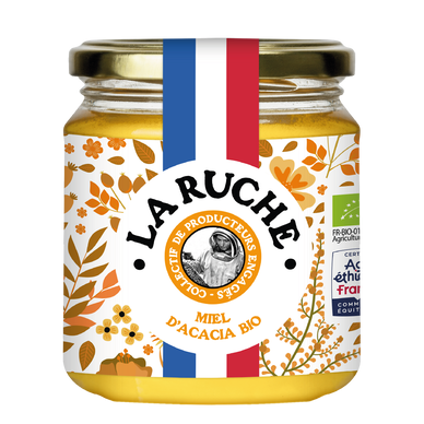 Miel d'acacia de France bio France LA RUCHE, 375g