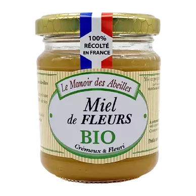 Miel de fleurs de France bio LE MANOIR DES ABEILLES, 250g