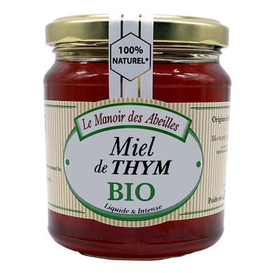 Miel de thym bio LE MANOIR DES ABEILLES 375g