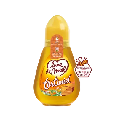 Tartimiel miel liquide LUNE DE MIEL, flacon de 250g