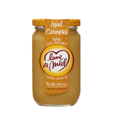 Miel crèmeux LUNE DE MIEL, pot verrre de 375g