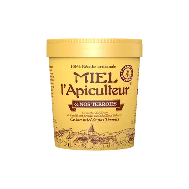Miel de nos terroirs crèmeux MIEL L'APICULTEUR, pot en carton, 1kg