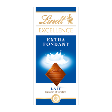 Chocolat au Lait extra fondant LINDT Excellence , Tablette de 100g
