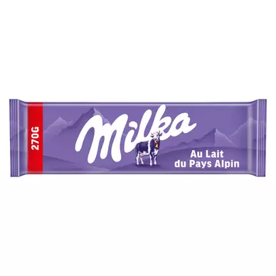 Chocolat au lait du Pays Alpin MILKA Mmmax - Tablette de 270g