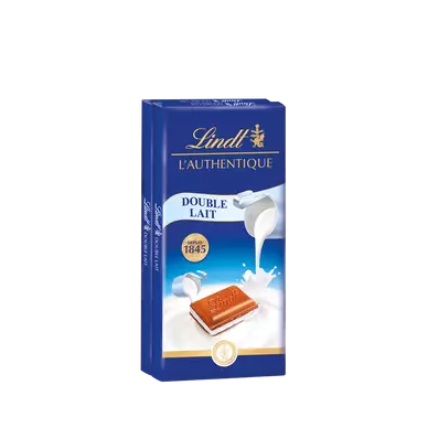 Lindt Tablette de chocolat MAÎTRE CHOCOLATIER Double Lait 100g - Lot de 2