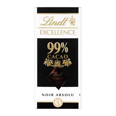 Chocolat excellence noir 99% de cacao LINDT, 50g