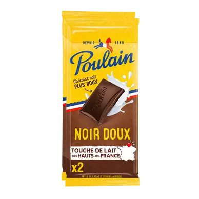 Tablette Chocolat Noir Doux POULAIN - 2x95g
