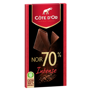 Chocolat noir intense dégustation 70% de cacao COTE D'OR - Tablette de100g
