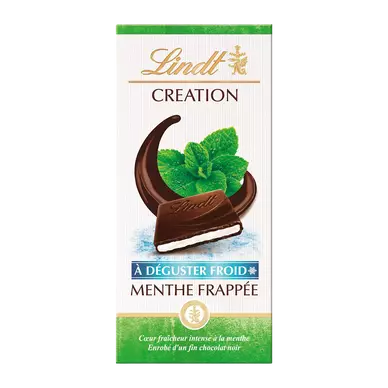 Tablette de chocolat Création noir menthe frappée LINDT 150g