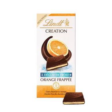 Tablette de chocolat Création noir orange frappée LINDT 150g