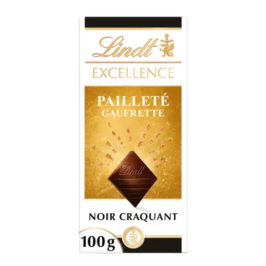 Tablette de chocolat excellence noir gaufrette LINDT 100g
