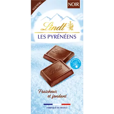 Chocolat noir Les Pyrénéens LINDT, Tablette de 150g