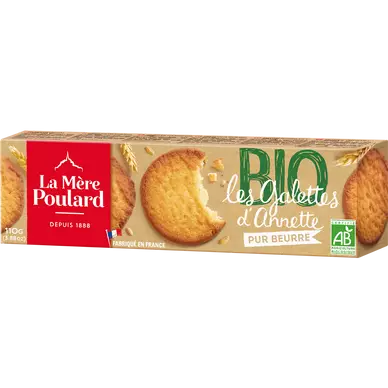 Biscuits Galettes pur beurre bio MERE POULARD, étui 110g