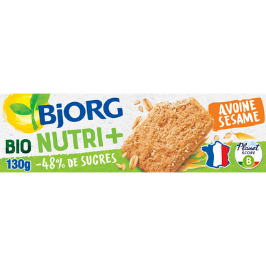 Biscuits à l'avoine et graines sésame bio BJORG - Paquet 130g
