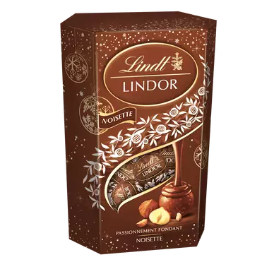 Cornet de boules Chocolat au lait noisette LINDT LINDOR - 200g