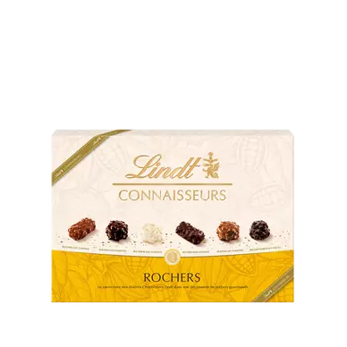 Boite d'assortiment Chocolat Rochers LINDT CONNAISSEURS - 367g - 30 Bouchées