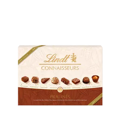 Boite d'assortiment Chocolat au lait praliné LINDT CONNAISSEURS - 409g