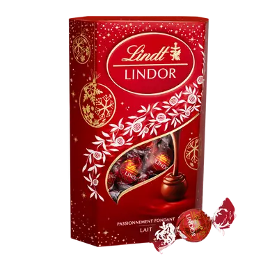Cornet de boules Chocolat au lait LINDT LINDOR - 337g