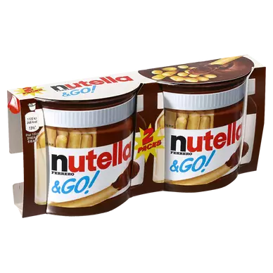 Bâtonnets aux céréales et pâte à tartiner NUTELLA & Go, 2x52g