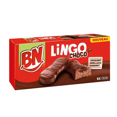 BN moëlleux lingo chocolat x5, 170g