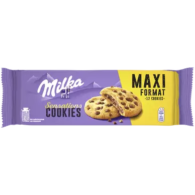 Cookies sensation au chocolat fondant et biscuit pépites de chocolat MILKA - Maxi format de 312g
