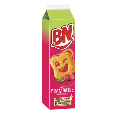 Biscuits fourrés goût framboise BN x16 285g