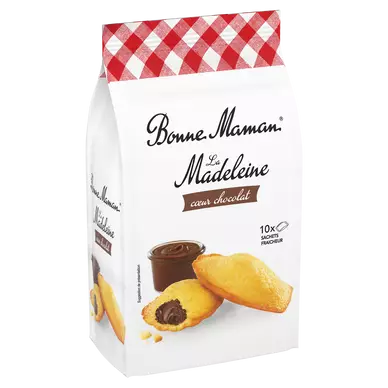 Madeleines coeur chocolat BONNE MAMAN - x10 sachets - Le paquet de 300g