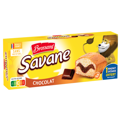 Gâteau marbré SAVANE chocolat lait Pocket BROSSARD X7 210G
