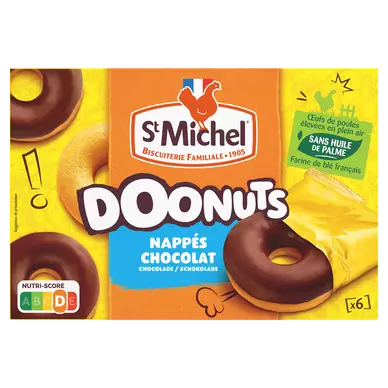 Doonuts nappés chocolat, SAINT MICHEL, paquet, 180g