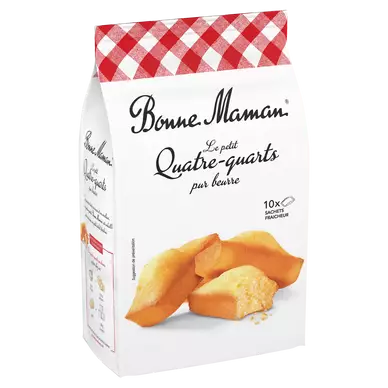 Gâteaux Petits quatre quarts pur beurre BONNE MAMAN - x10 sachets - Le paquet de 300g